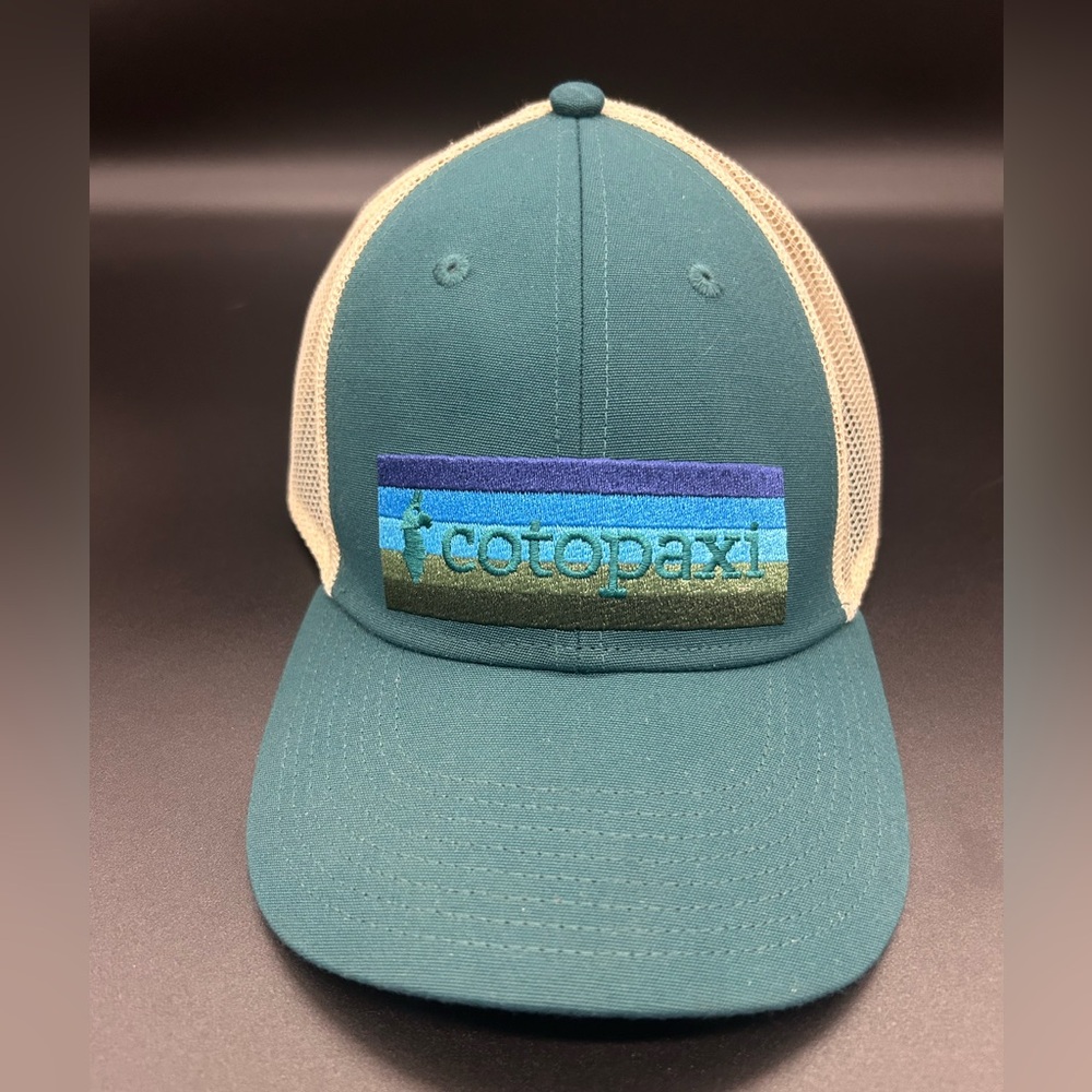 Cotopaxi Teal and Cream Mesh Cap